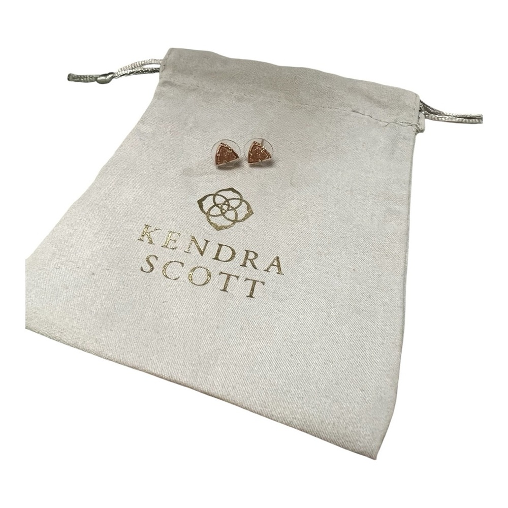 Kendra Scott Blush Gold Triangle Earrings